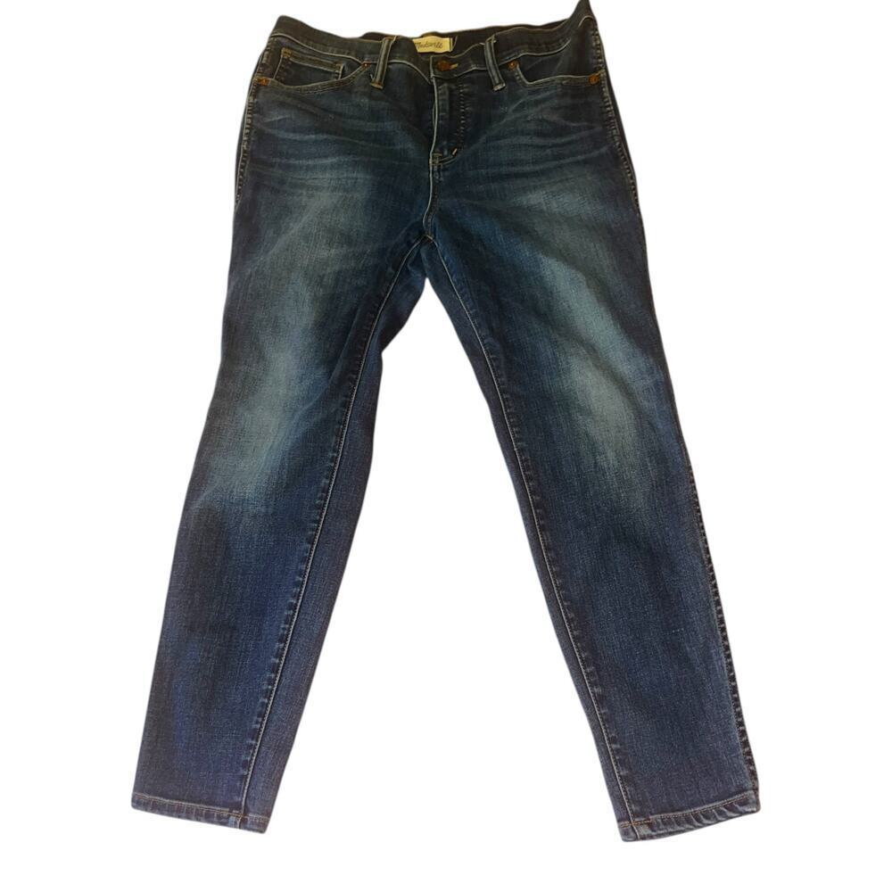Madewell 10” high waisted skinny jeans, dark wash, excellent condition (sz 14)
